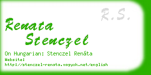 renata stenczel business card